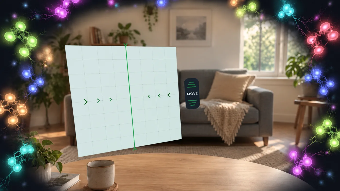 Dendrite Bloom, a hands-only paper-folding puzzle game in VR