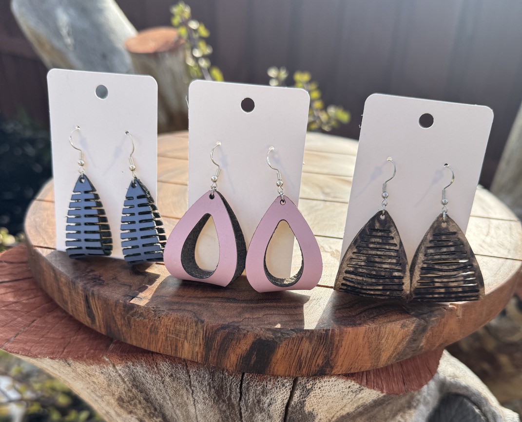 Leather earrings from Bellare